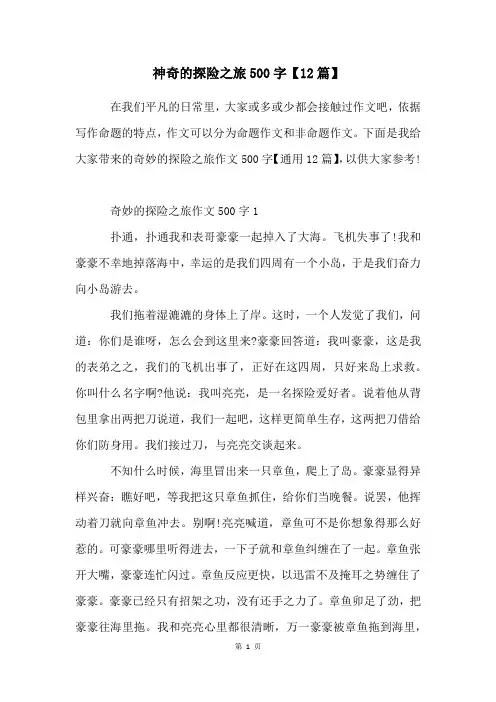神奇的探险之旅500字【12篇】