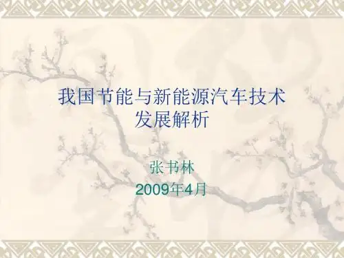 张书林——我国节能与新能源汽车技术发展解析