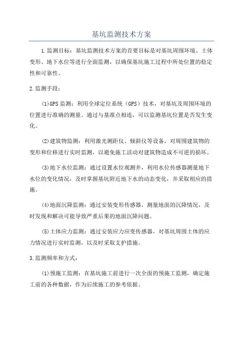 基坑监测技术方案