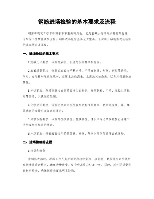 钢筋进场检验的基本要求及流程