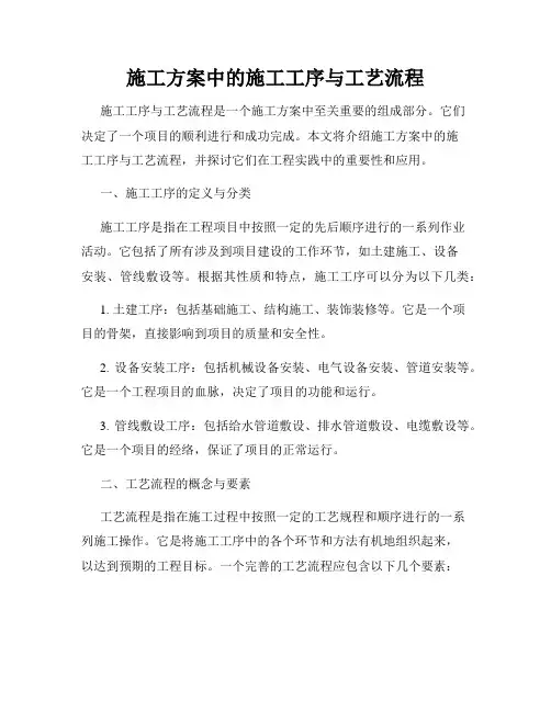 施工方案中的施工工序与工艺流程