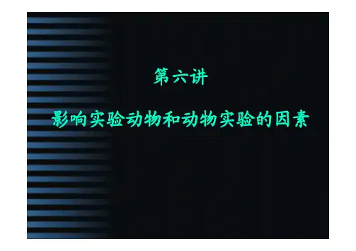 影响实验动物和动物实验的因素