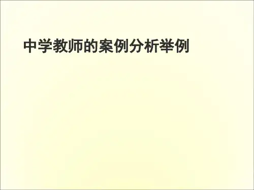 中学教师的案例分析举例PPT