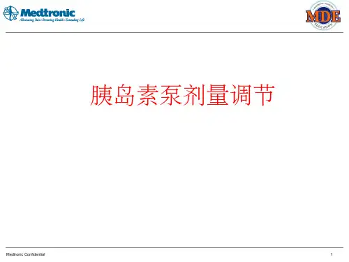 胰岛素泵剂量调节(全面_完整版)