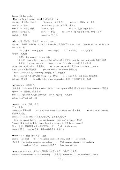 新概念英语第二册lesson53