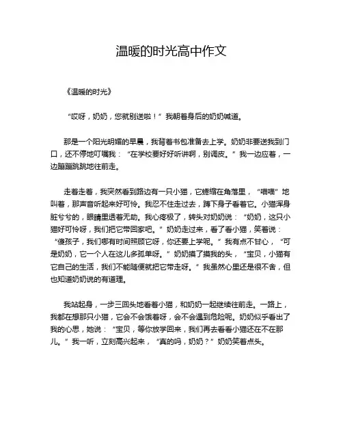 温暖的时光高中作文