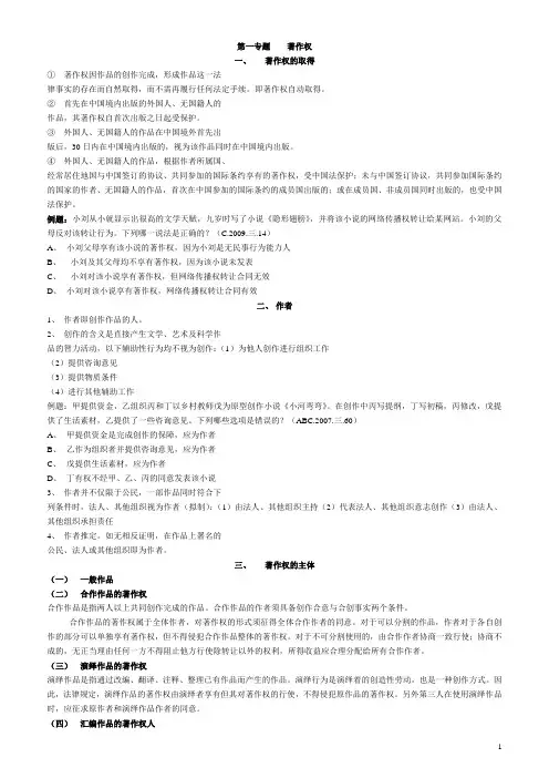 知识产权法期末整理