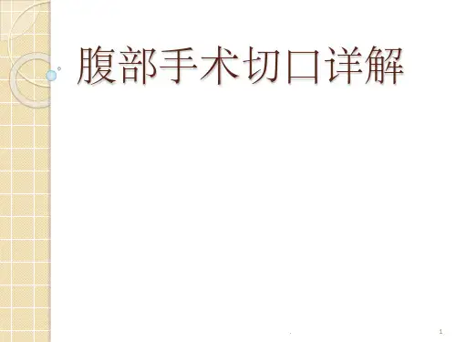 腹壁切口详解