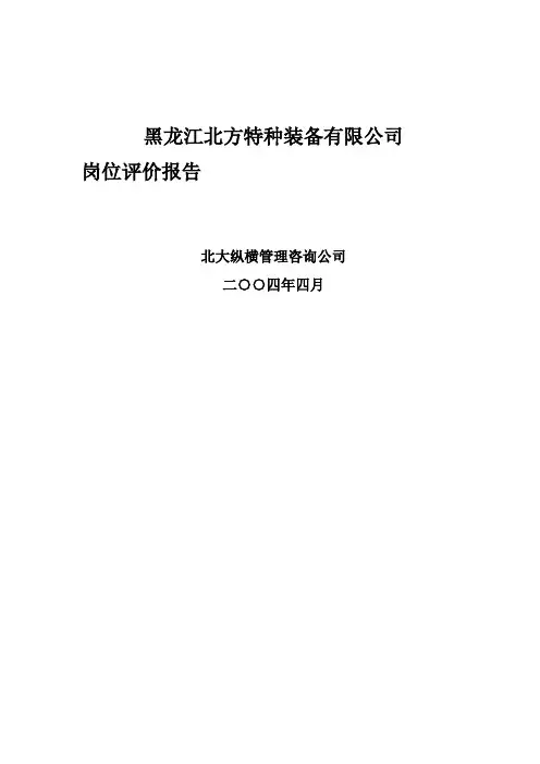 北大纵横—岗位评价报告终稿