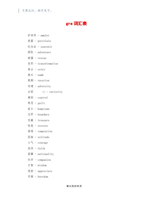 gre词汇表
