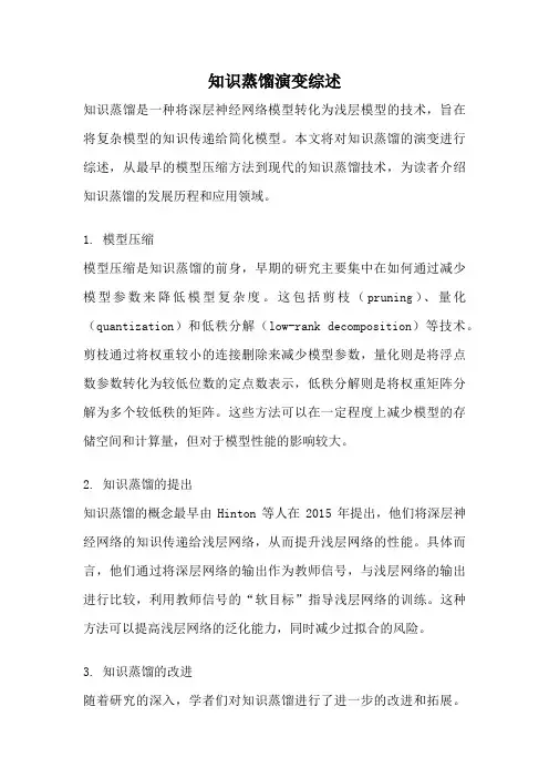 知识蒸馏演变综述