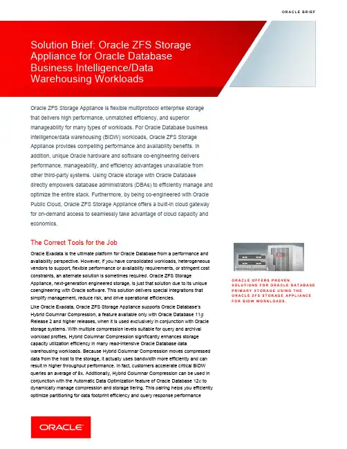 Oracle ZFS Storage Appliance 产品介绍说明书