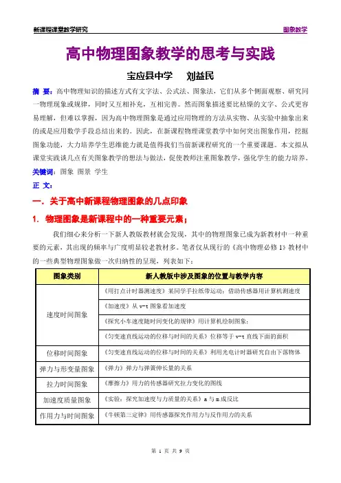高中物理图象教学的思考与实践