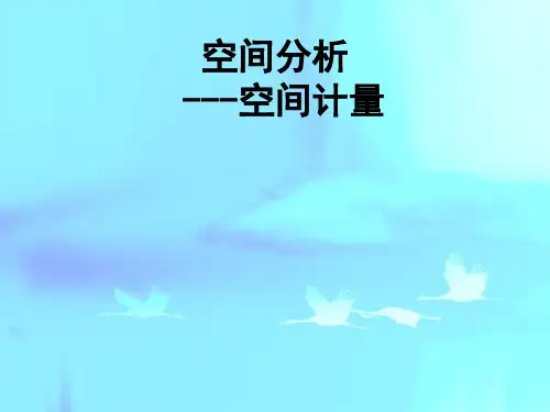空间分析 ---空间计量
