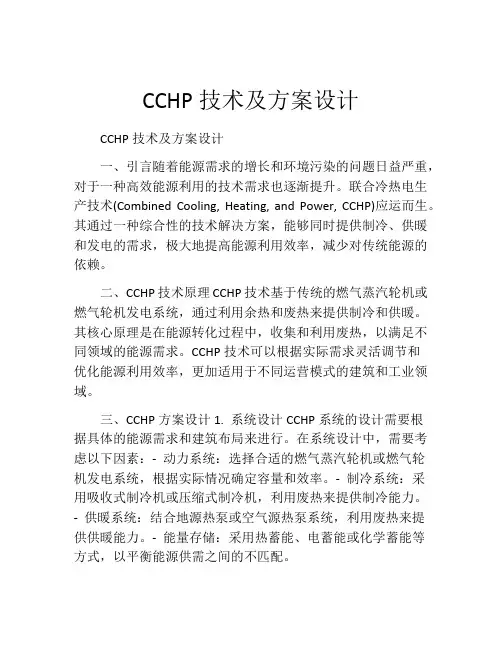 CCHP技术及方案设计