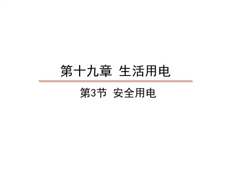 第3节 安全用电【优秀课件】