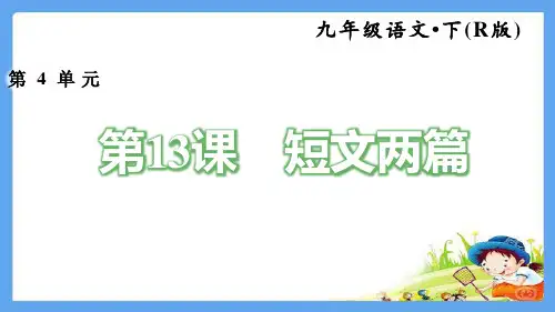 部编版语文九年级下册《13.短文两篇》配套练习题附答案