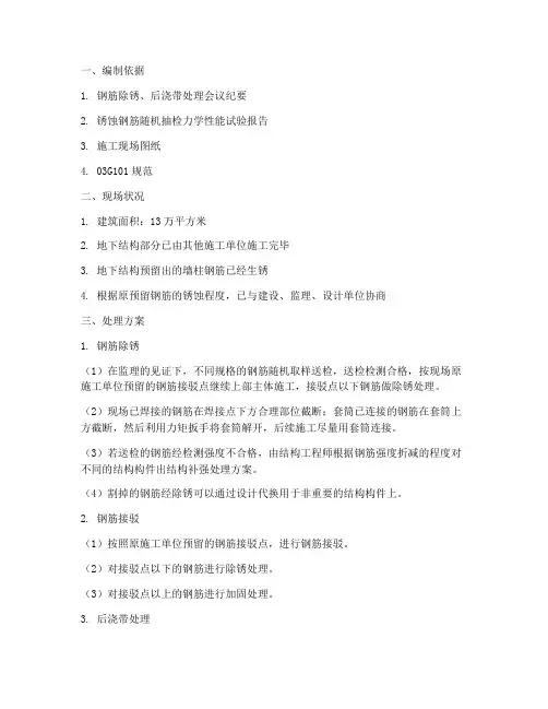 钢筋生锈专项方案