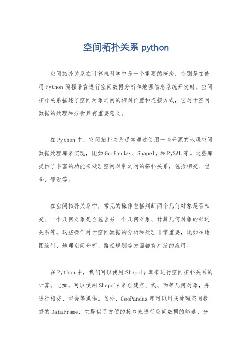 空间拓扑关系 python