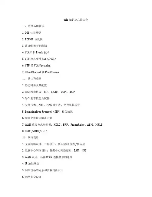 ccie知识点总结大全