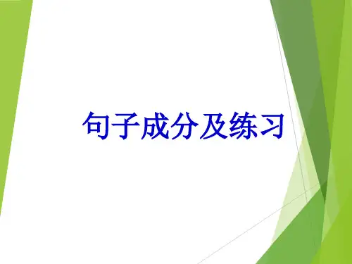2021-2022学年初高中衔接英语：句子成分分析课件
