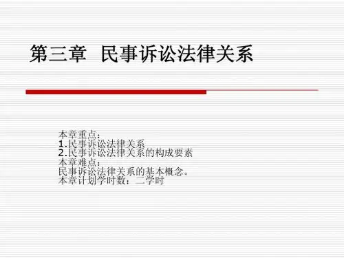 03第三章  民事诉讼法律关系
