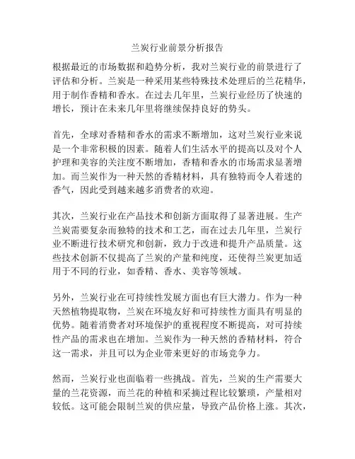 兰炭行业前景分析报告