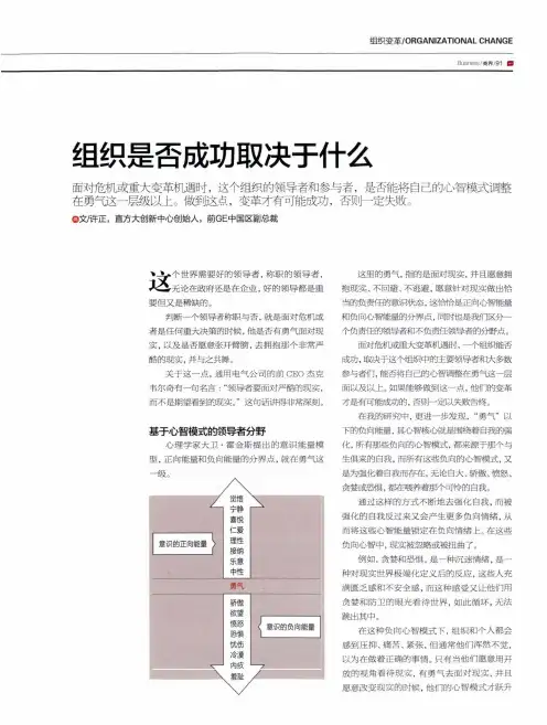 组织是否成功取决于什么