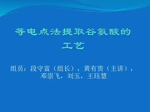 等电点法提取谷氨酸的工艺-