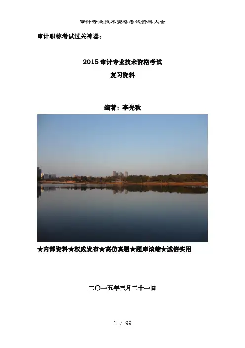 审计专业技术资格考试资料大全
