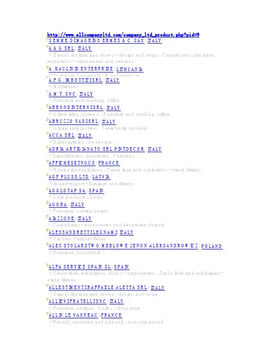 全球家具采购商 furniture buyer list  ,furniture importer