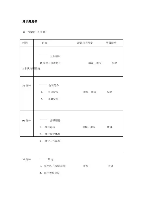督导培训手册样本