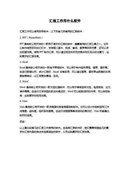 汇报工作用什么软件