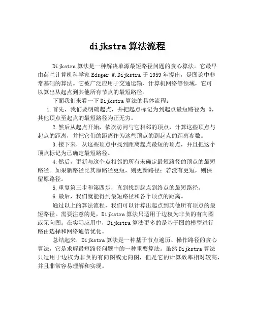 dijkstra算法流程