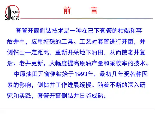 侧钻井工艺技术简介