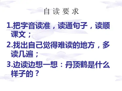 苏教版二年级上册20美丽的丹顶鹤第一课时