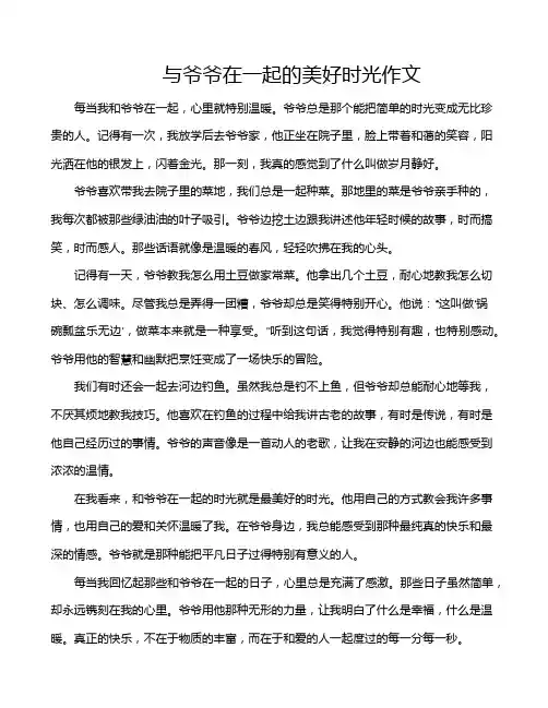 与爷爷在一起的美好时光作文