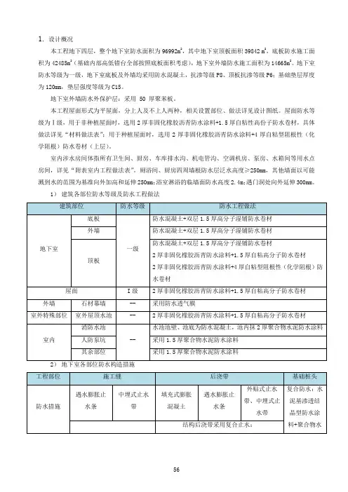 防水工程施工方案