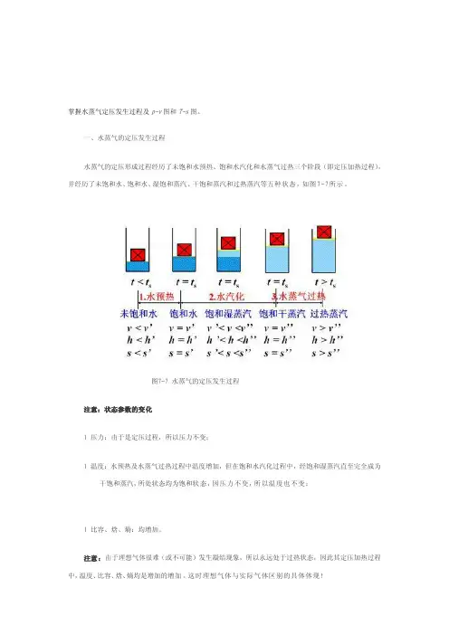 [整理版]掌握水蒸气定压发生过程及p
