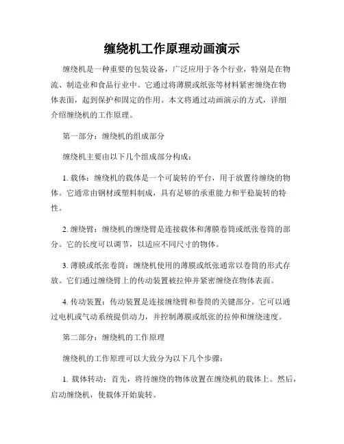 缠绕机工作原理动画演示