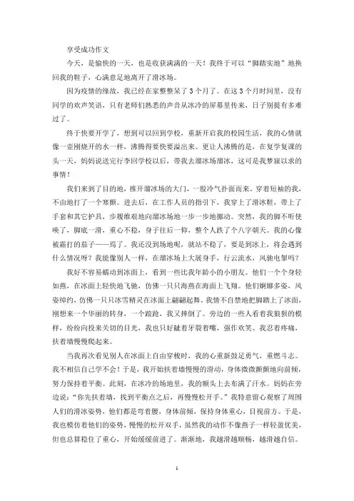 享受成功作文(精选)