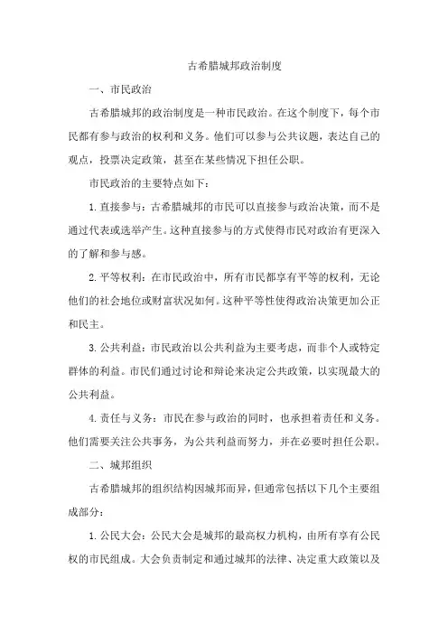 古希腊城邦政治制度