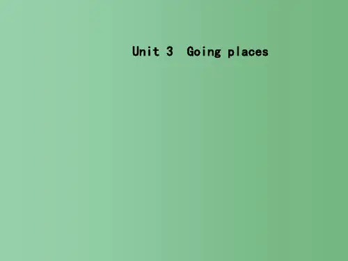 高三英语一轮总复习 Unit 3 Going places 人教大纲版