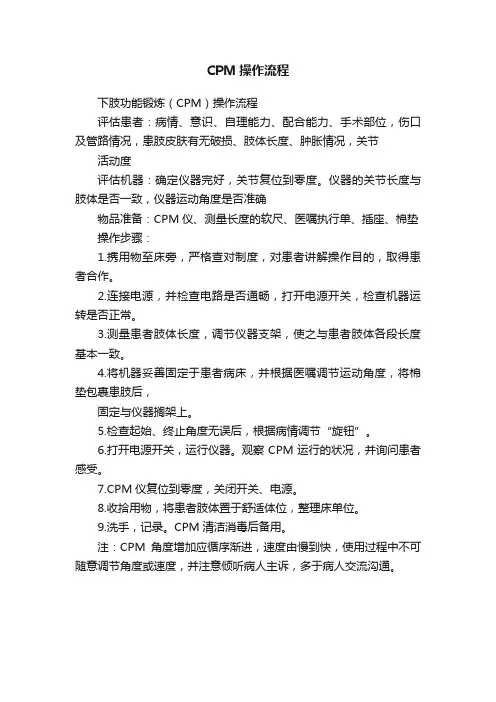 CPM操作流程