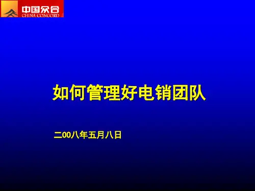 如何管理好电销团队-精装版
