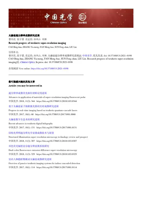 太赫兹超分辨率成像研究进展