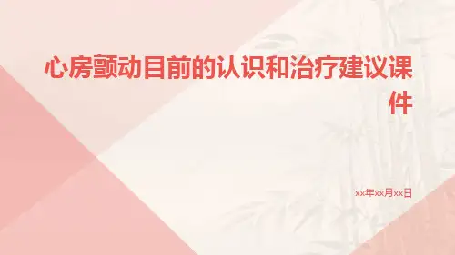 心房颤动目前的认识和治疗建议课件