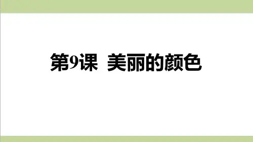 部编人教版八年级上册语文 9 美丽的颜色 重点习题练习复习课件