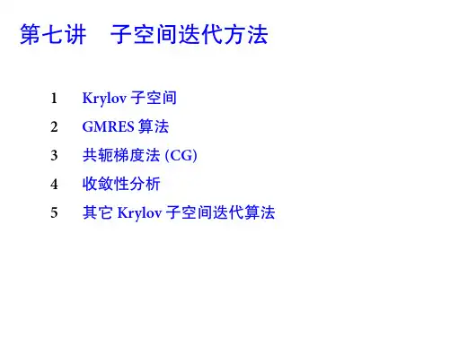 第七讲子空间迭代方法