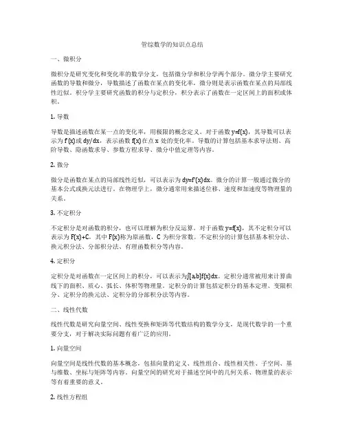 管综数学的知识点总结
